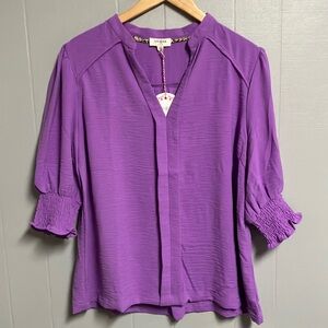 NWT Umgee Purple Women's Top Large Super Cute! Perfect for Spring and Summer!